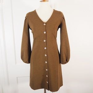 MADEWELL Crepe Balloon Sleeve Dress